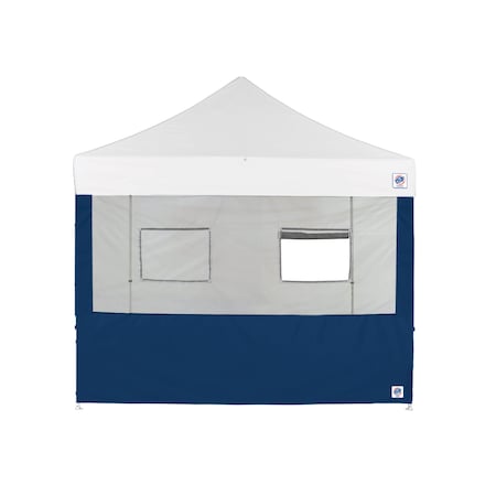 E-Z Up TAA Compliant Food Booth Sidewall, 10' W x 10' H, Navy Blue SW3FB10FXTNB